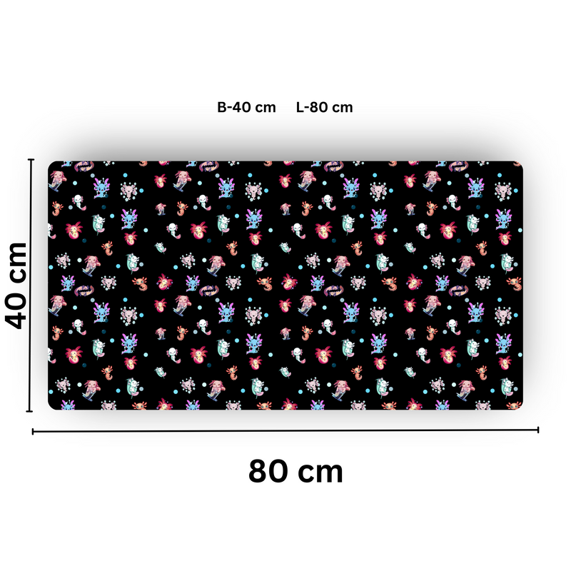 Premium PU Leather Mouse Pads | Non-Slip |Waterproof | Stylish & Durable | Cute Axolotl Pattern