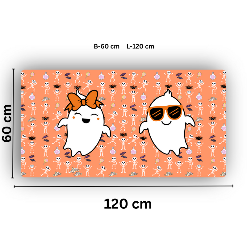 Premium PU Leather Mouse Pads | Non-Slip |Waterproof | Stylish & Durable | Funky Cute Ghost