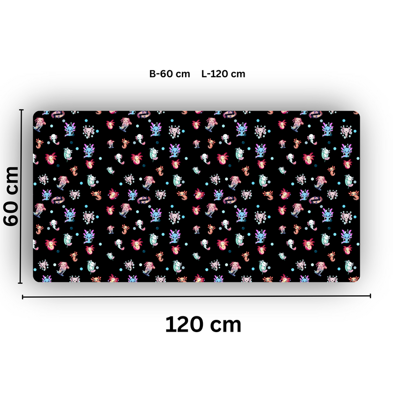 Premium PU Leather Mouse Pads | Non-Slip |Waterproof | Stylish & Durable | Cute Axolotl Pattern