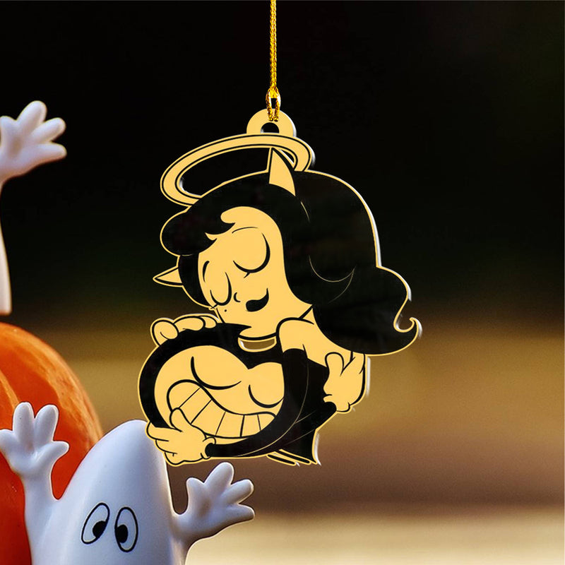 Halloween decoration items| Halloween xmas decorations | Custom Acrylic Fun Holiday Christmas Décor Ornaments | Bendy and Alice