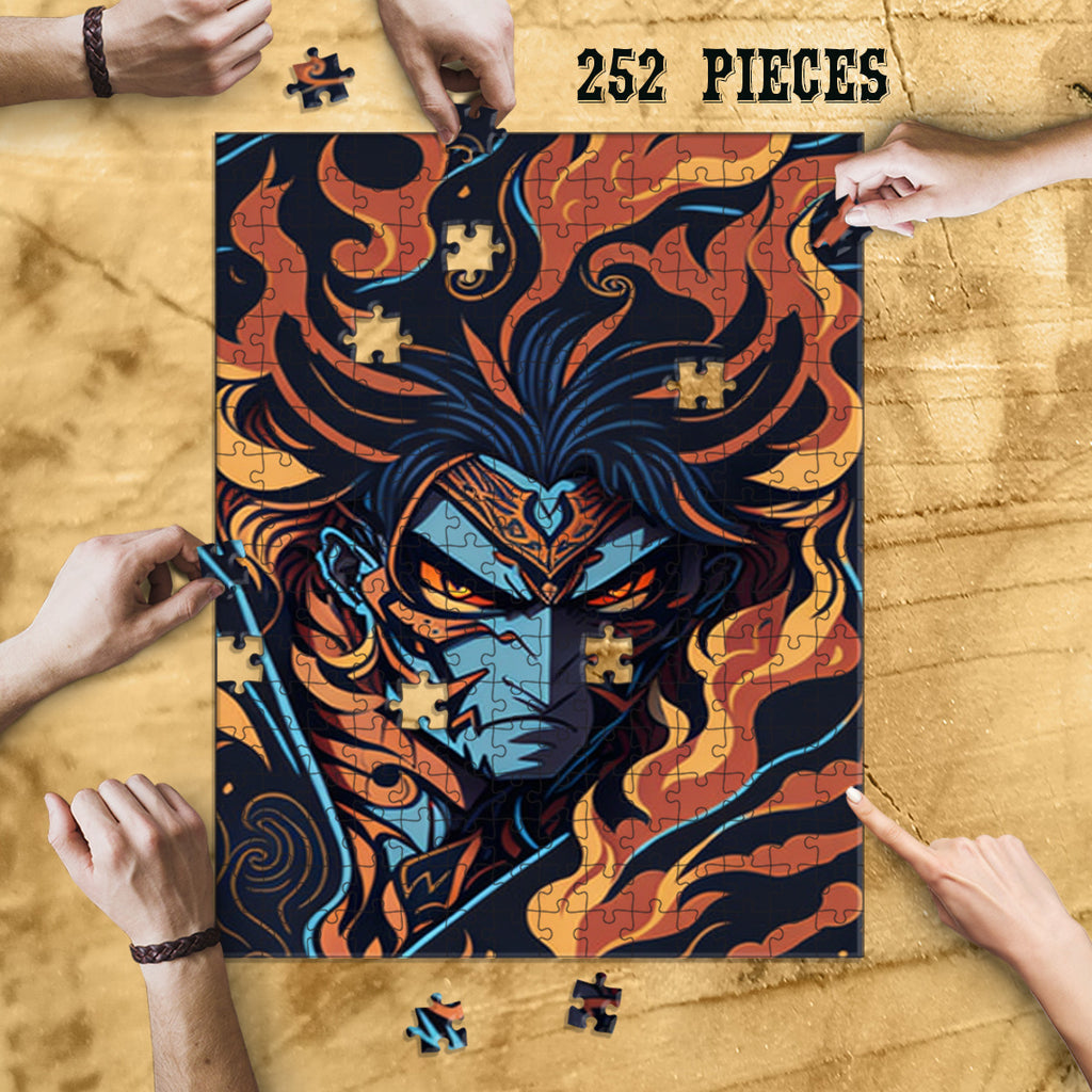 Rectangle Puzzles for All Ages – High-Quality, Durable, and Fun Jigsaw with Precision Laser-Cut Pieces | Anime Slayer of Demons