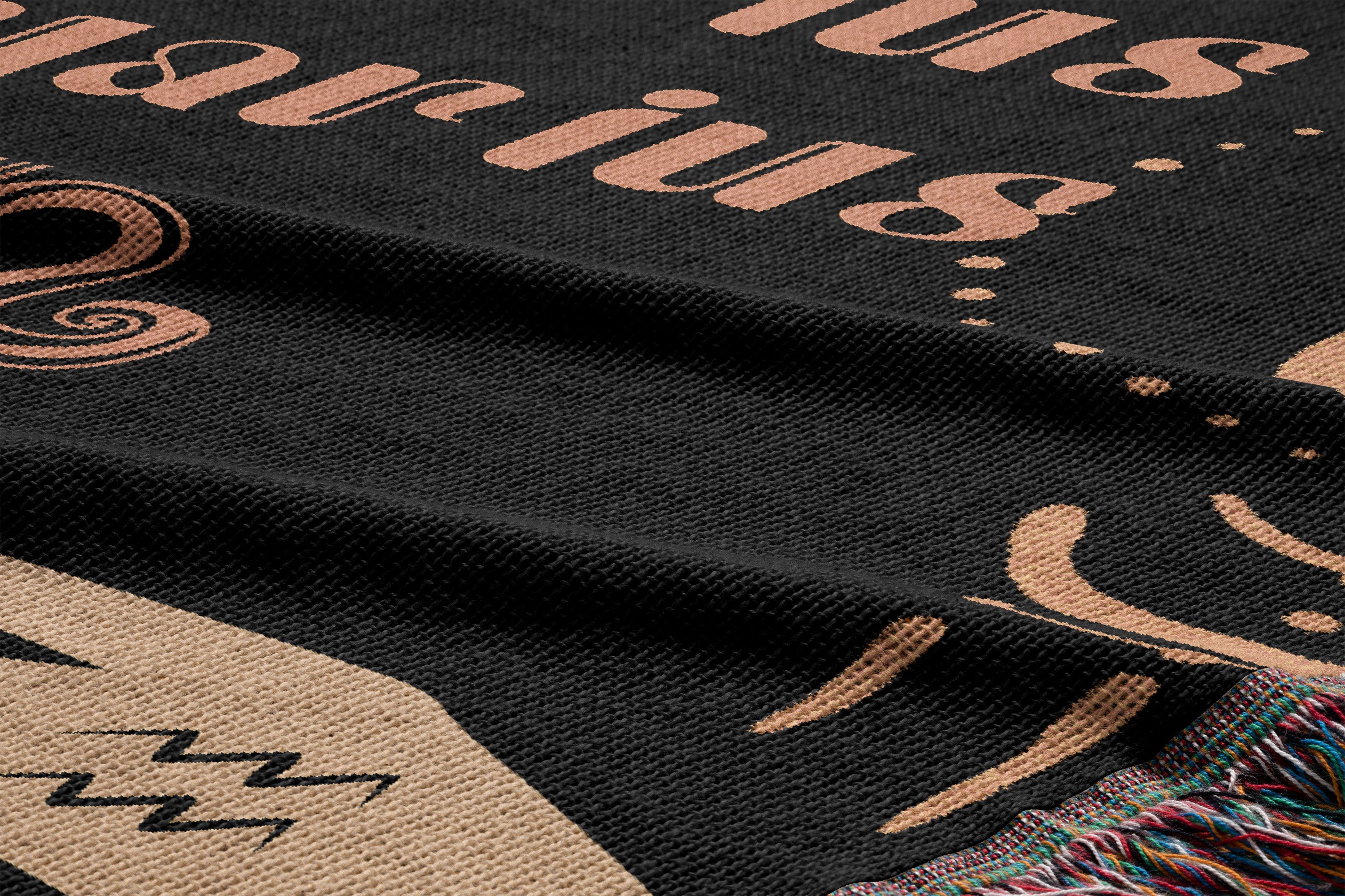 Zodiac Compatibility Match Woven Tapestry Throw Blanket | Astrology-inspired Home Decor | Aquarius & Aquarius Horoscope