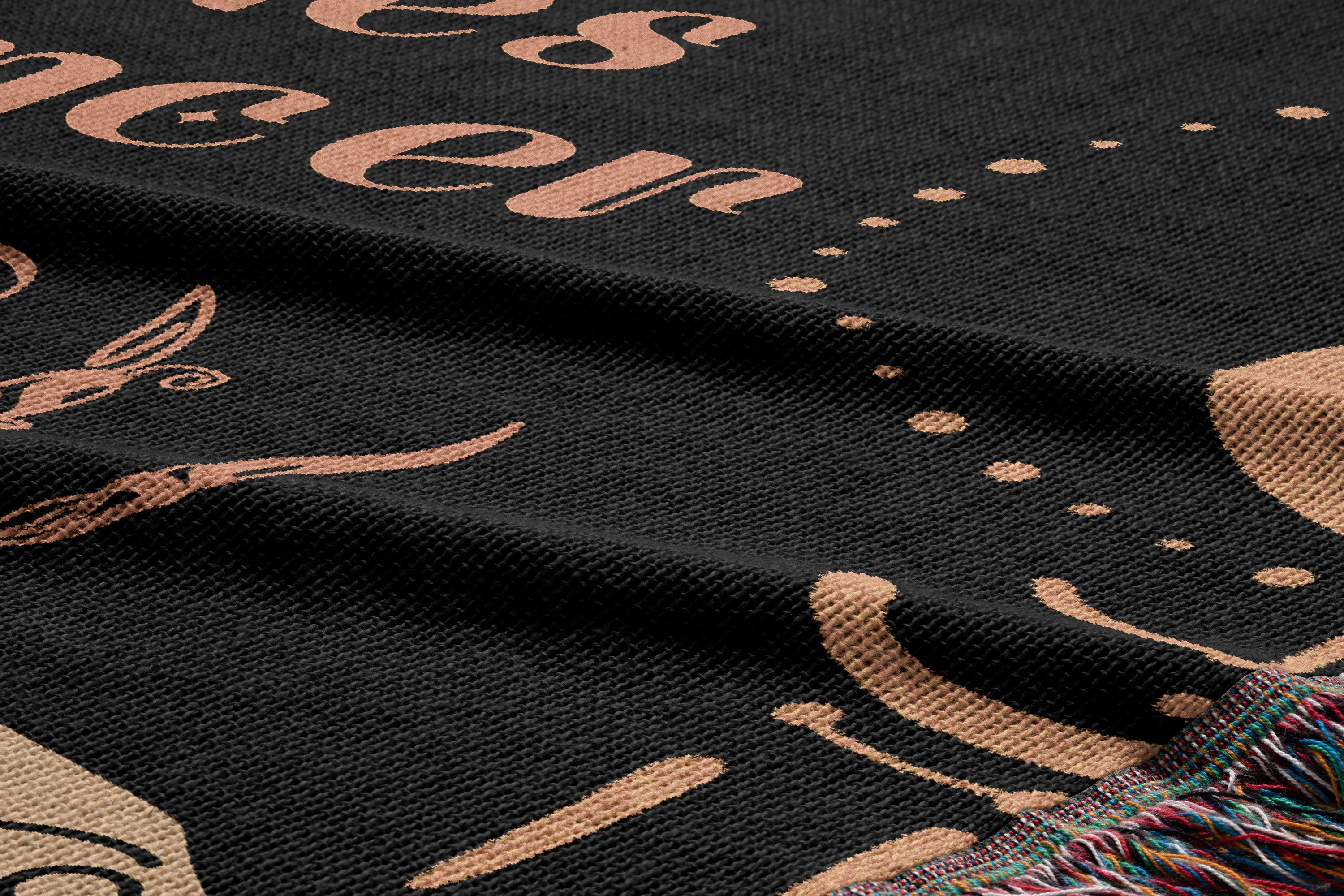 Woven tapestry throw blanket featuring the Aries and Cancer zodiac symbols. Perfect for astrology enthusiasts, this cotton throw blanket adds a touch of boho style and celestial charm to your home decor.