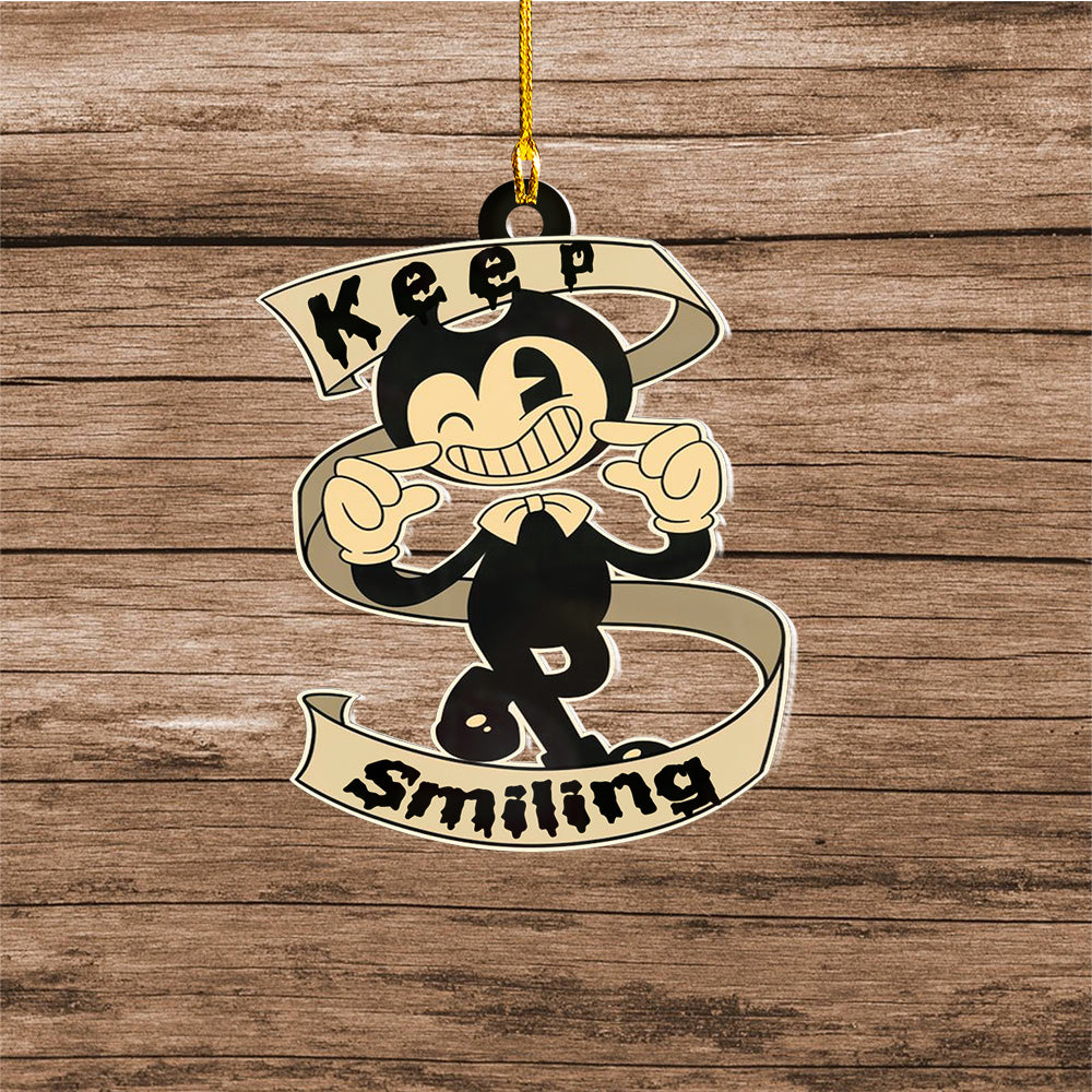 Halloween decoration items| Halloween xmas decorations | Custom Acrylic Fun Holiday Christmas Décor Ornaments | Cute Bendy Keep Smiling
