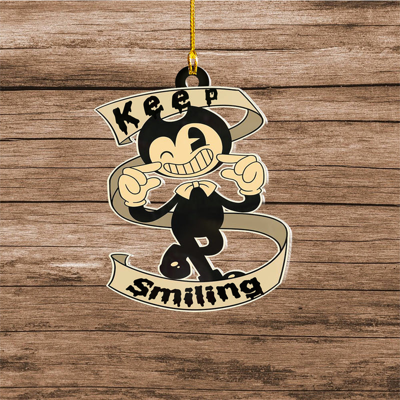 Halloween decoration items| Halloween xmas decorations | Custom Acrylic Fun Holiday Christmas Décor Ornaments | Cute Bendy Keep Smiling