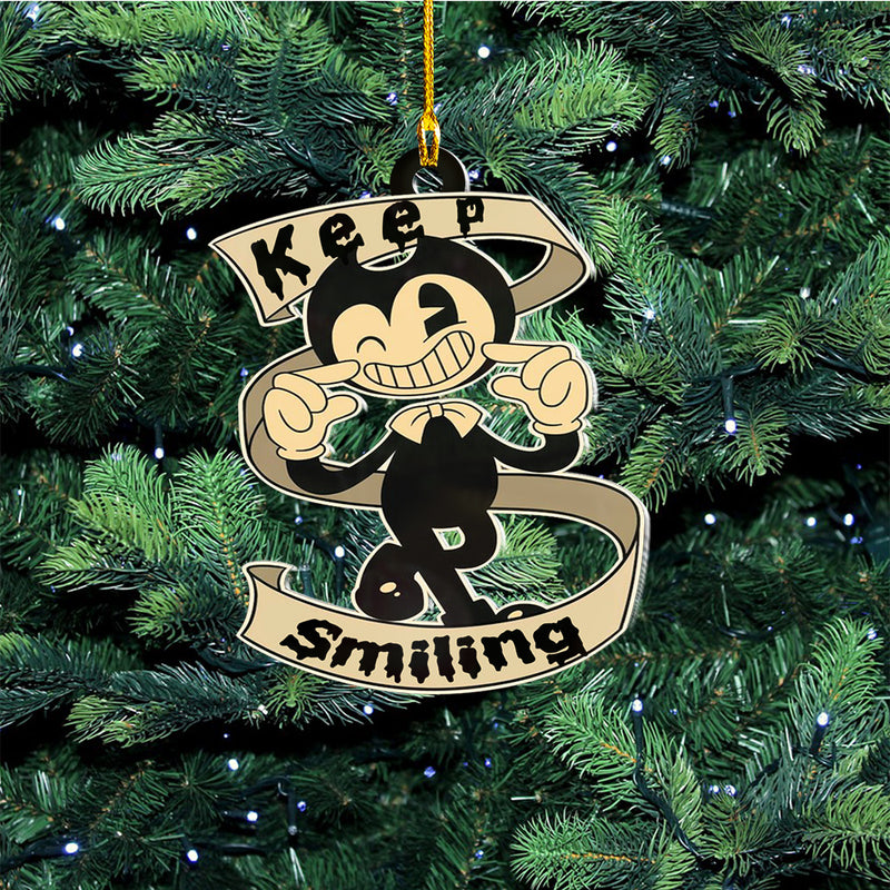 Halloween decoration items| Halloween xmas decorations | Custom Acrylic Fun Holiday Christmas Décor Ornaments | Cute Bendy Keep Smiling