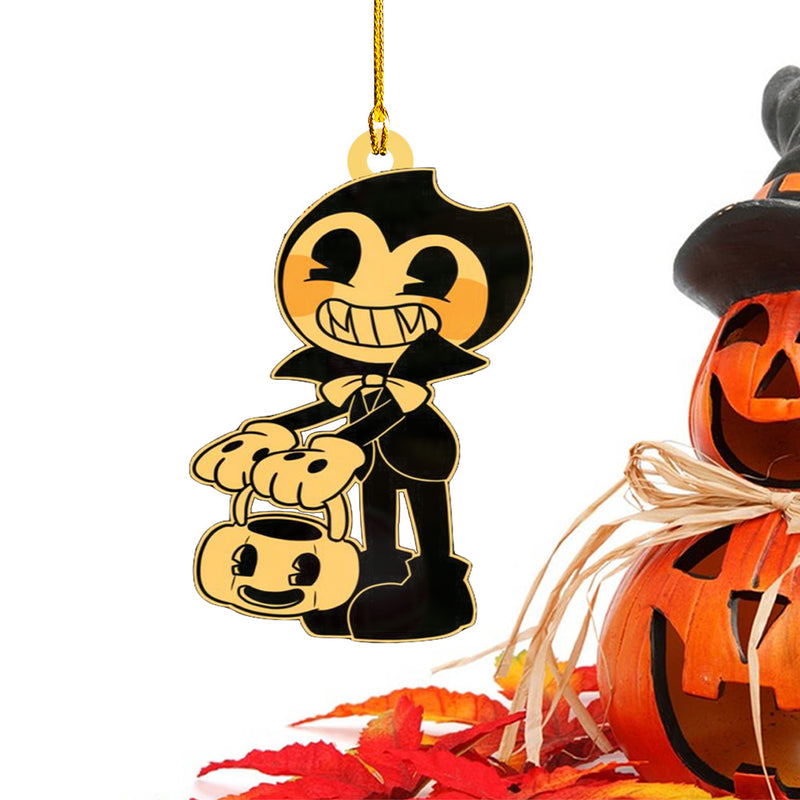 Halloween decoration items| Halloween xmas decorations | Custom Acrylic Fun Holiday Christmas Décor Ornaments | Bendy- Trick or Treat