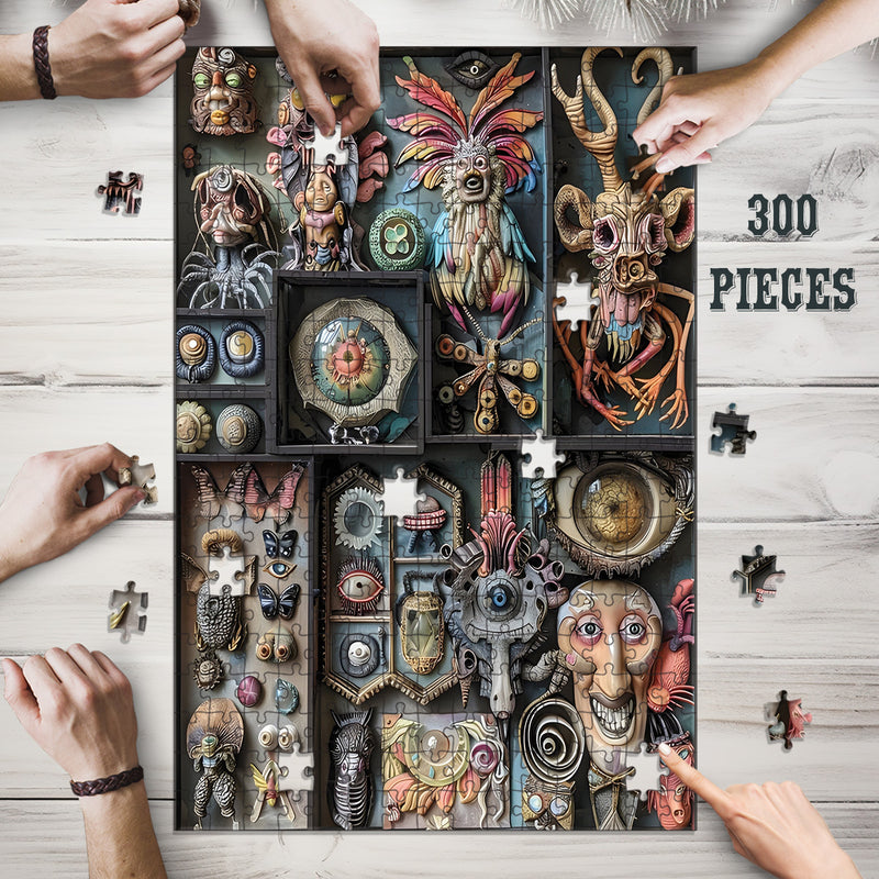 Jigsaw Puzzle Games for Adults and Kids | Fun Family time activity for Game nights | Wooden Jigsaw Puzzles | Alien Creatures