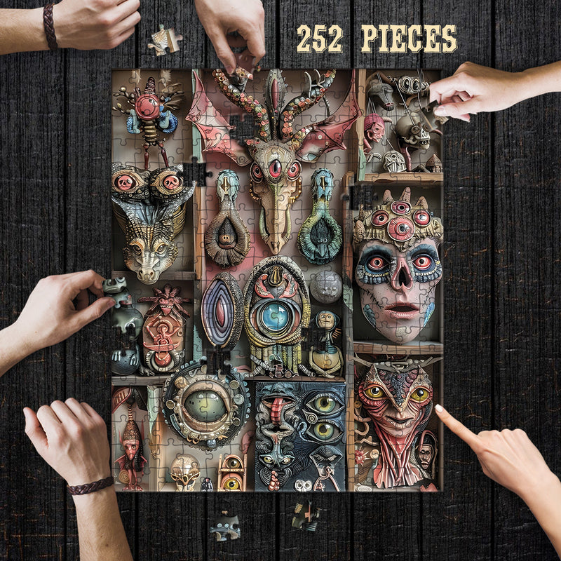 Jigsaw Puzzle Games for Adults and Kids | Fun Family time activity for Game nights | Wooden Jigsaw Puzzles | Bizarre Alien Eyes