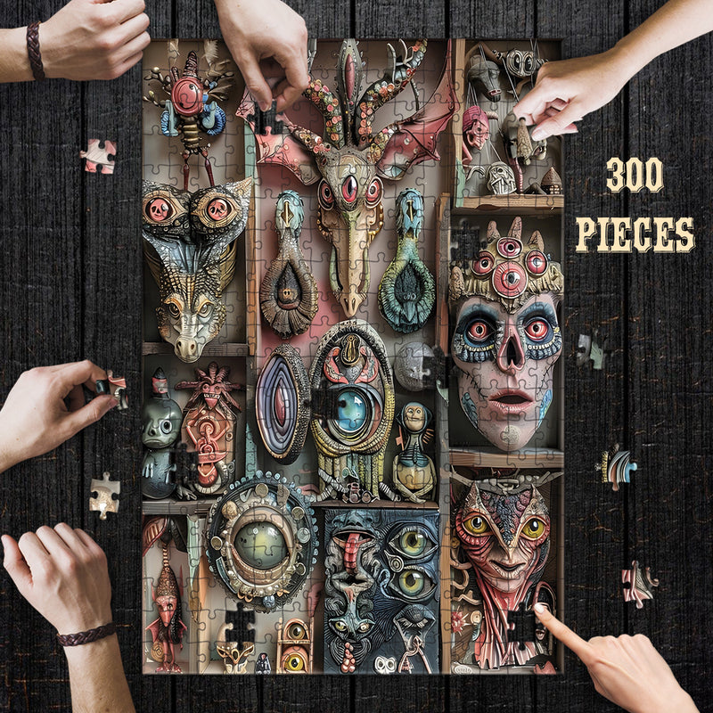 Jigsaw Puzzle Games for Adults and Kids | Fun Family time activity for Game nights | Wooden Jigsaw Puzzles | Bizarre Alien Eyes