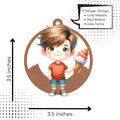 Personalized Xmas Decorations | Custom Acrylic Fun Holiday Christmas Décor Keepsake Ornaments | Ice Cream Boy