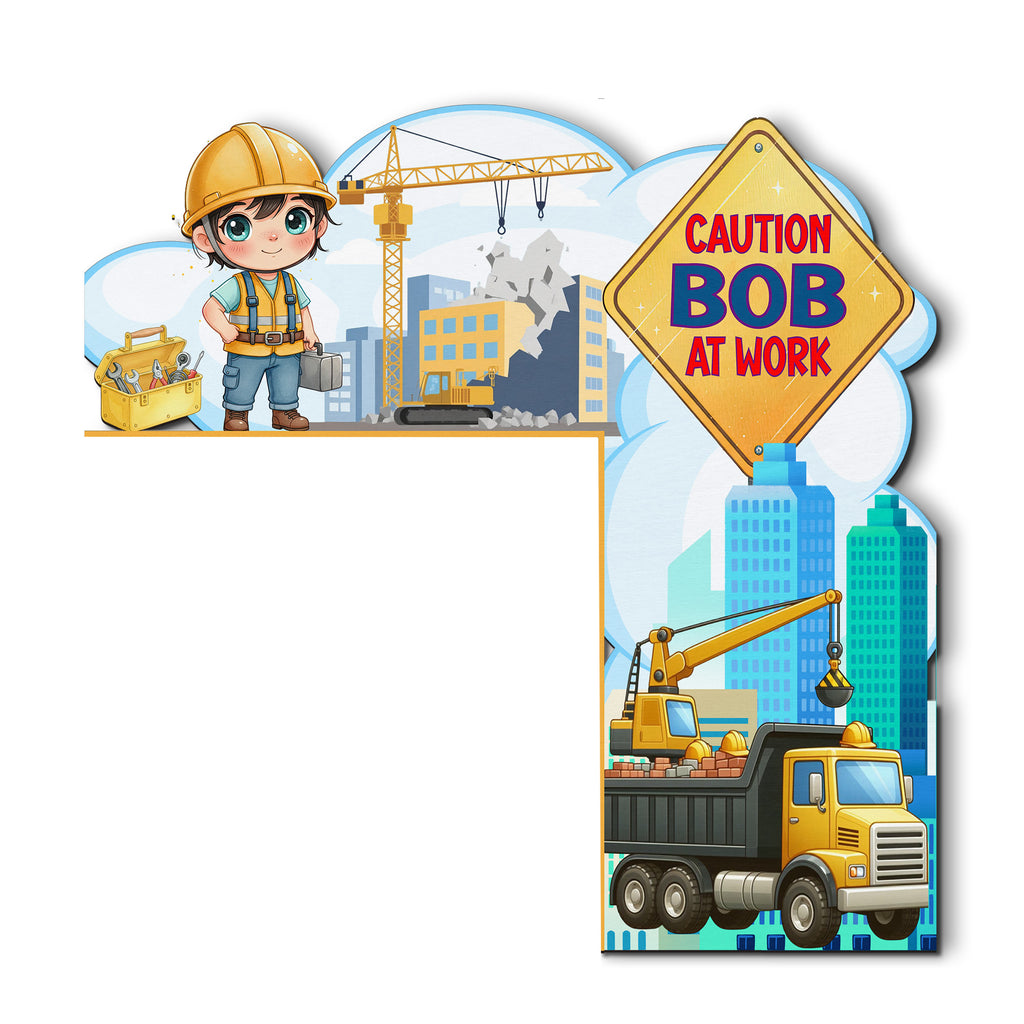 PERSONALIZED Wooden Door Corner | CUSTOM Door Topper Name Plate for KIDS | Single/Double Layer | 10” & 15” Sizes | Builder