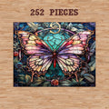 Rectangle Puzzles for All Ages – High-Quality, Durable, and Fun Jigsaw with Precision Laser-Cut Pieces | Stained Glass Art  -Butterfly Beauty