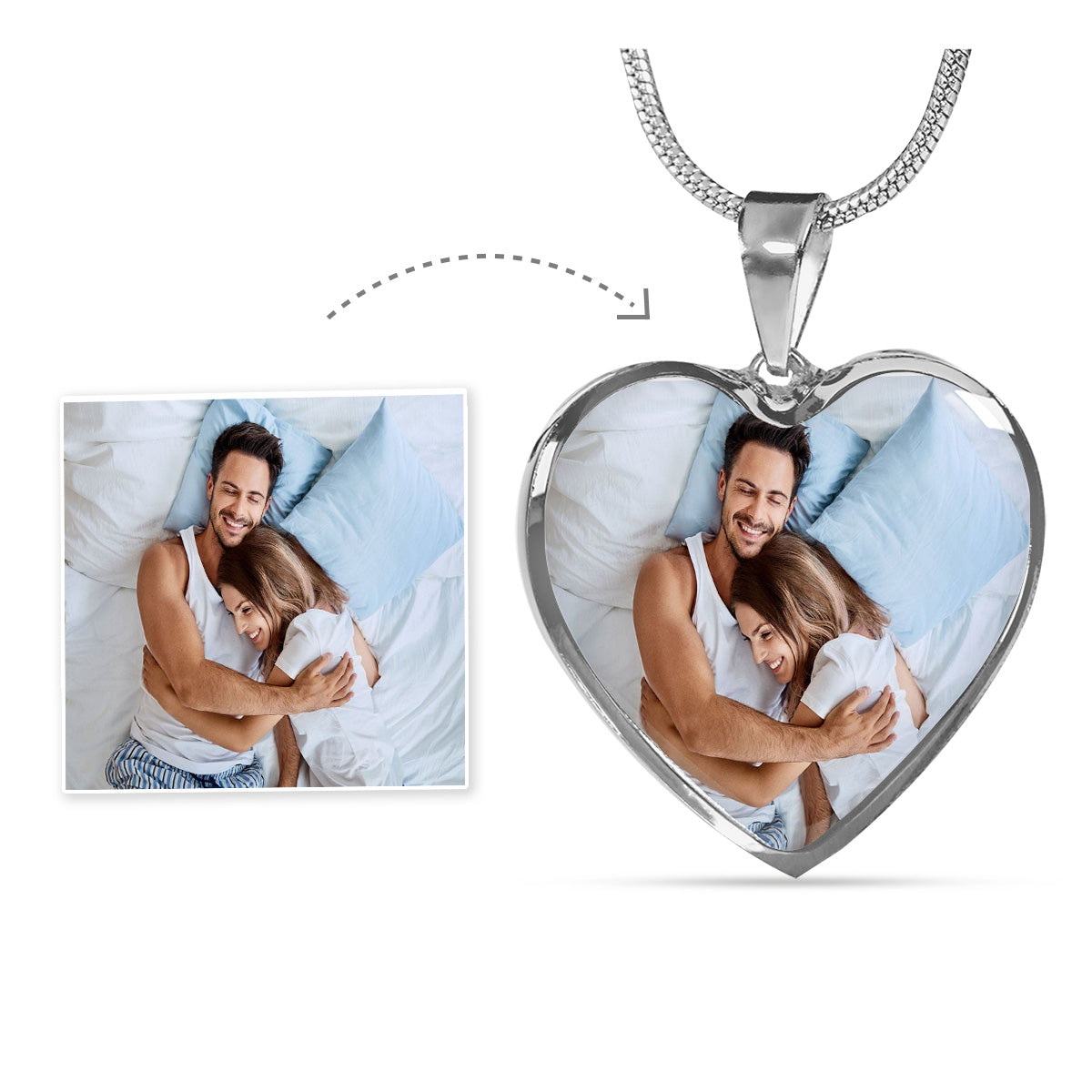 LDR Gift | Long Distance Relationship Gift for Her | Long Distance Love | Cute Funny Gift for Wife or Girlfriend | Photo Pendant | Missing you