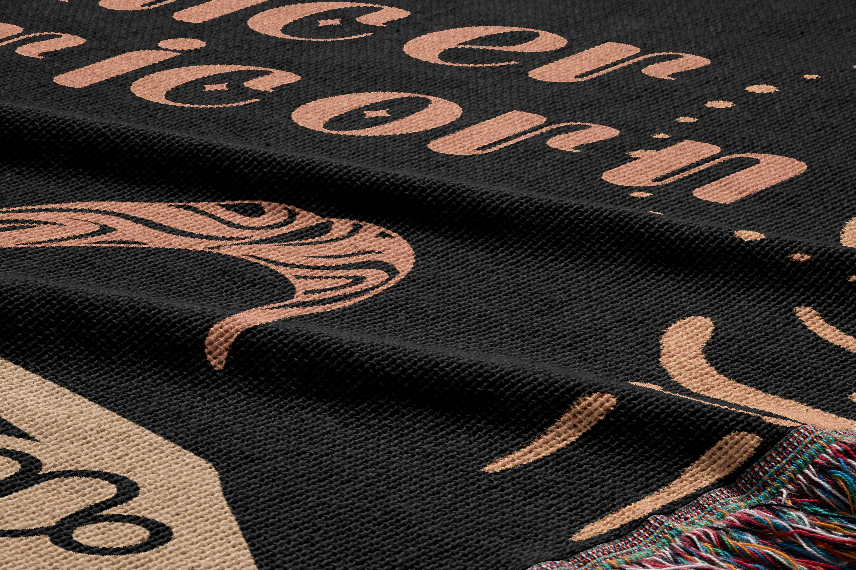 Cancer and Capricorn Zodiac Compatibility Woven Throw Tapestry - Elevate home decor with this boho-inspired, celestial charm blanket. Perfect for astrology enthusiasts, featuring Aries and Scorpio sun signs, adding unique, artistic flair to your living space. Premium cotton, cozy, and decorative.