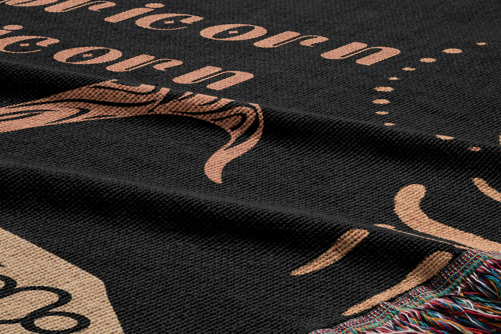 Capricorn and Capricorn Zodiac Compatibility Woven Throw Tapestry - Elevate home decor with this boho-inspired, celestial charm blanket. Perfect for astrology enthusiasts, featuring Capricorn and Capricorn sun signs, adding unique, artistic flair to your living space. Premium cotton, cozy, and decorative.