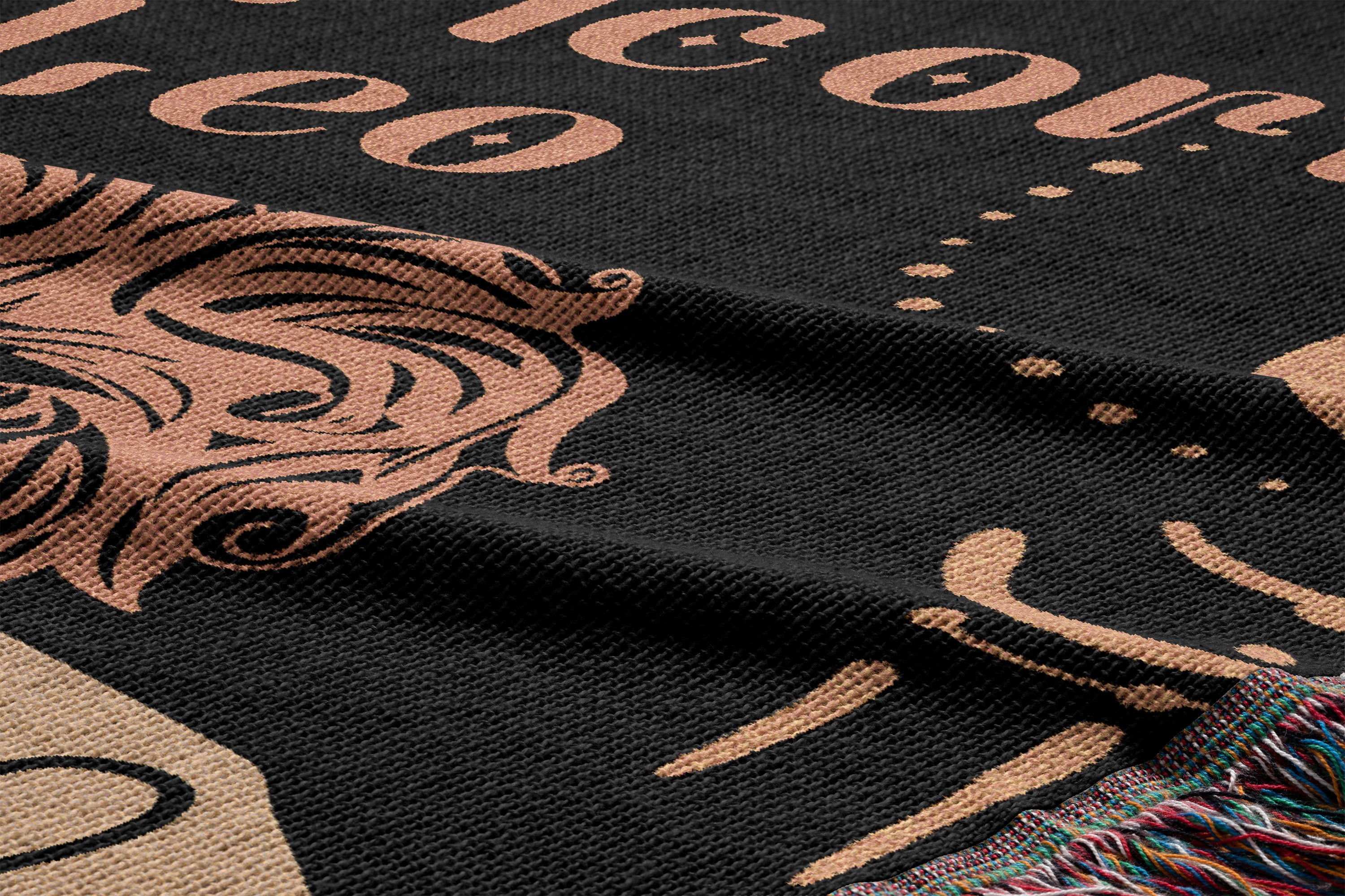 Capricorn and Leo Zodiac Compatibility Woven Throw Tapestry - Elevate home decor with this boho-inspired, celestial charm blanket. Perfect for astrology enthusiasts, featuring Capricorn and Leo sun signs, adding unique, artistic flair to your living space. Premium cotton, cozy, and decorative.