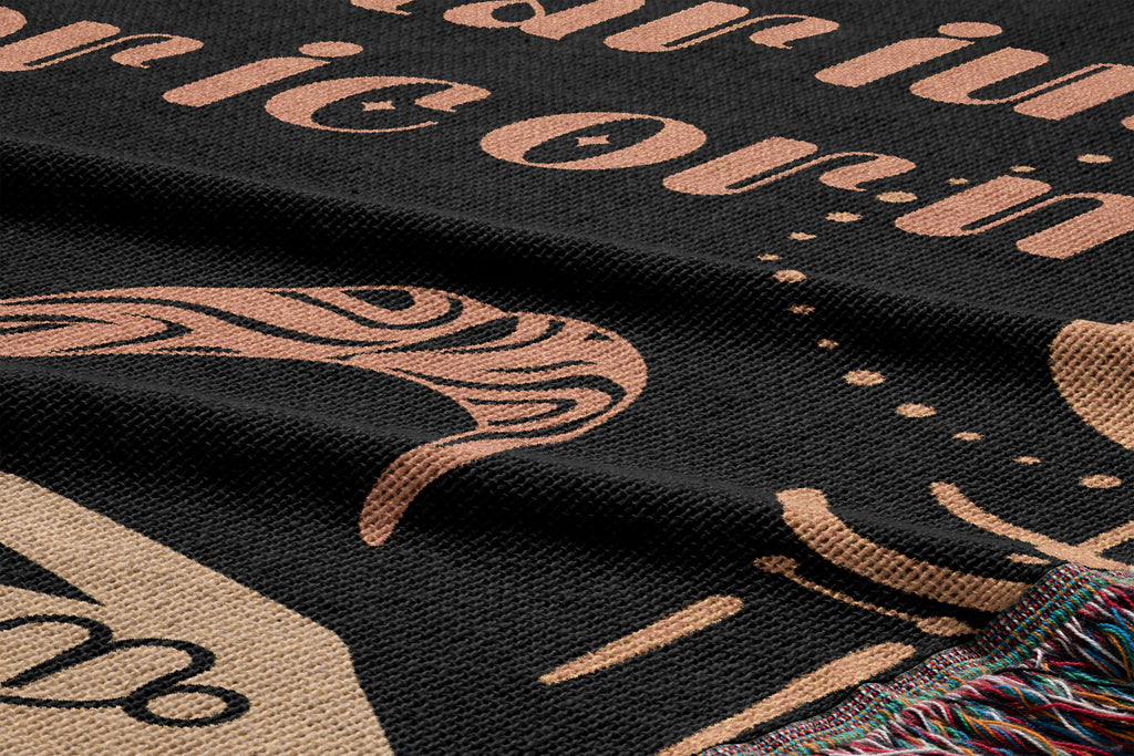 Capricorn and Sagittarius Zodiac Compatibility Woven Throw Tapestry - Elevate home decor with this boho-inspired, celestial charm blanket. Perfect for astrology enthusiasts, featuring Capricorn and Sagittarius sun signs, adding unique, artistic flair to your living space. Premium cotton, cozy, and decorative.