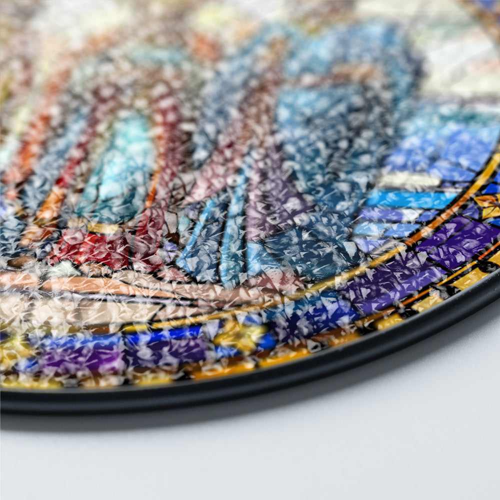 Christmas Stained Glass Suncatcher| Decorative Window Hanging | 6 Sizes | Holiday Decor Accents | Vibrant Textured | Durable Zinc Casing | Three Wise Men