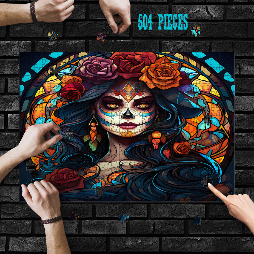 Rectangle Puzzles for All Ages – High-Quality, Durable, and Fun Jigsaw with Precision Laser-Cut Pieces | Stained Glass Art - Cinco de Mayo