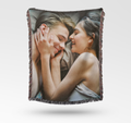 Custom photo blanket for couples with full-size personalized picture