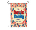 Personalized American garden flag with custom family name