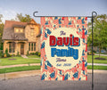 Custom GARDEN FLAGS | Welcome House Flag | Personalized Name | Double-Sided, UV Resistant Polyester | Vintage US Flag