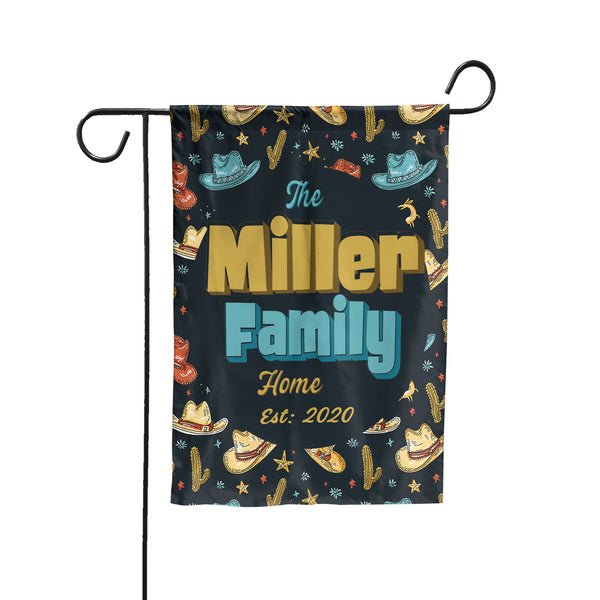Personalized Patriotic All-Weather Garden Flags for Outside. House Flag Custom Family Last Name Est. Year Sign - Double Sided, UV Resistant Polyester - Various Sizes - Outdoor Decoration