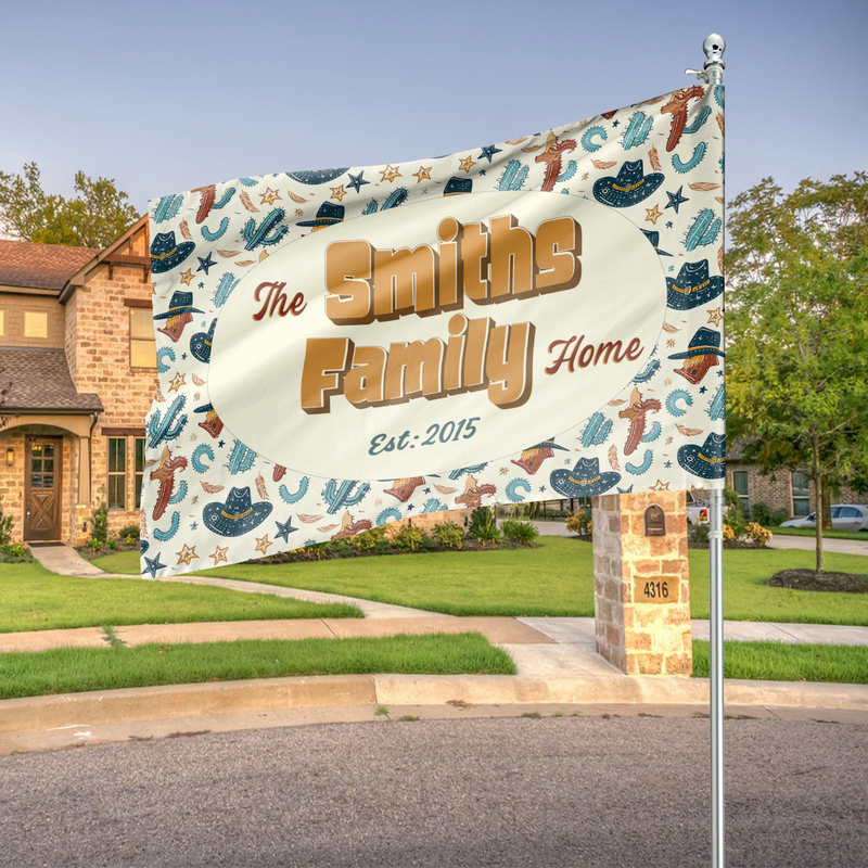 Personalized Vibrant all-weather flags! Decorate your dorm, garden, or front door. Perfect for holidays like Memorial Day & Christmas and Graduation day. Durable, double-sided printing. 100% polyester, fade-resistant.