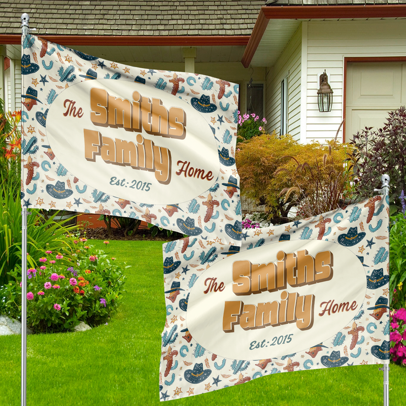 Personalized Vibrant all-weather flags! Decorate your dorm, garden, or front door. Perfect for holidays like Memorial Day & Christmas and Graduation day. Durable, double-sided printing. 100% polyester, fade-resistant.