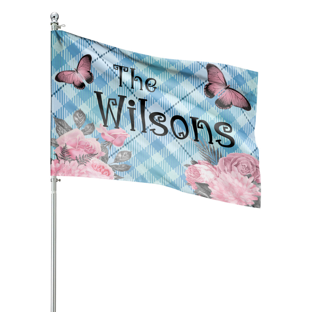Custom HOUSE FLAGS | Welcome Garden Flag | Personalized Name | Double-Sided, UV Resistant Polyester | Pastel Pink Halloween