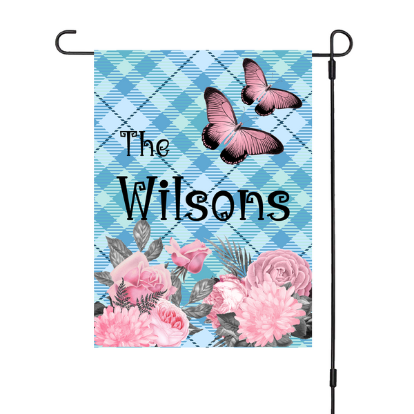 Personalized house flag, Polyester, double-sided, UV-resistant, custom family name or message, outdoor decor