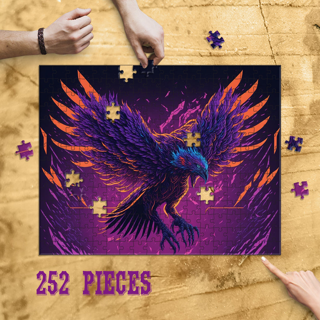 Rectangle Puzzles for All Ages – High-Quality, Durable, and Fun Jigsaw with Precision Laser-Cut Pieces | Cyber Punk Phoenix