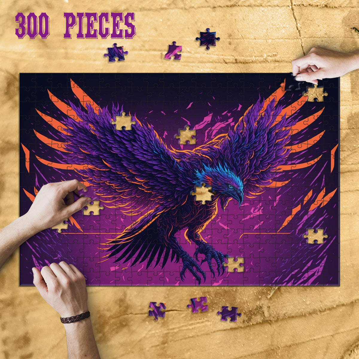 Rectangle Puzzles for All Ages – High-Quality, Durable, and Fun Jigsaw with Precision Laser-Cut Pieces | Cyber Punk Phoenix