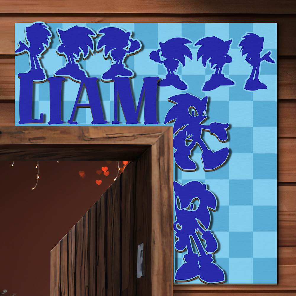CUSTOM Wooden Door Corner | PERSONALIZED Name Sign | Single/Double Layer | 10” & 15” Sizes | Kids Room Decor | Gotta Go