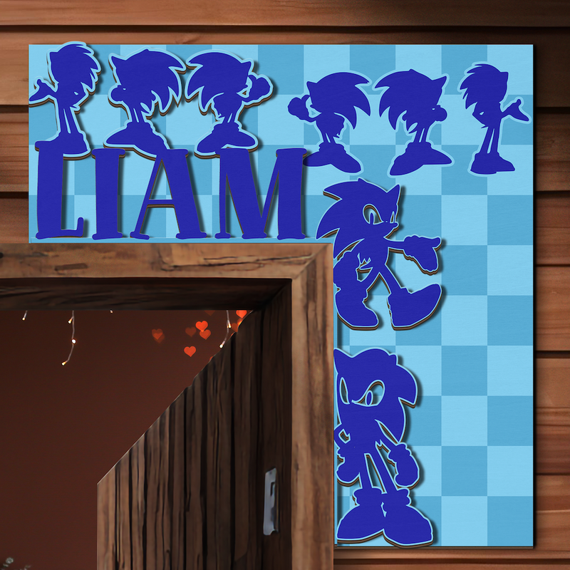 CUSTOM Wooden Door Corner | PERSONALIZED Name Sign | Single/Double Layer | 10” & 15” Sizes | Kids Room Decor | Gotta Go