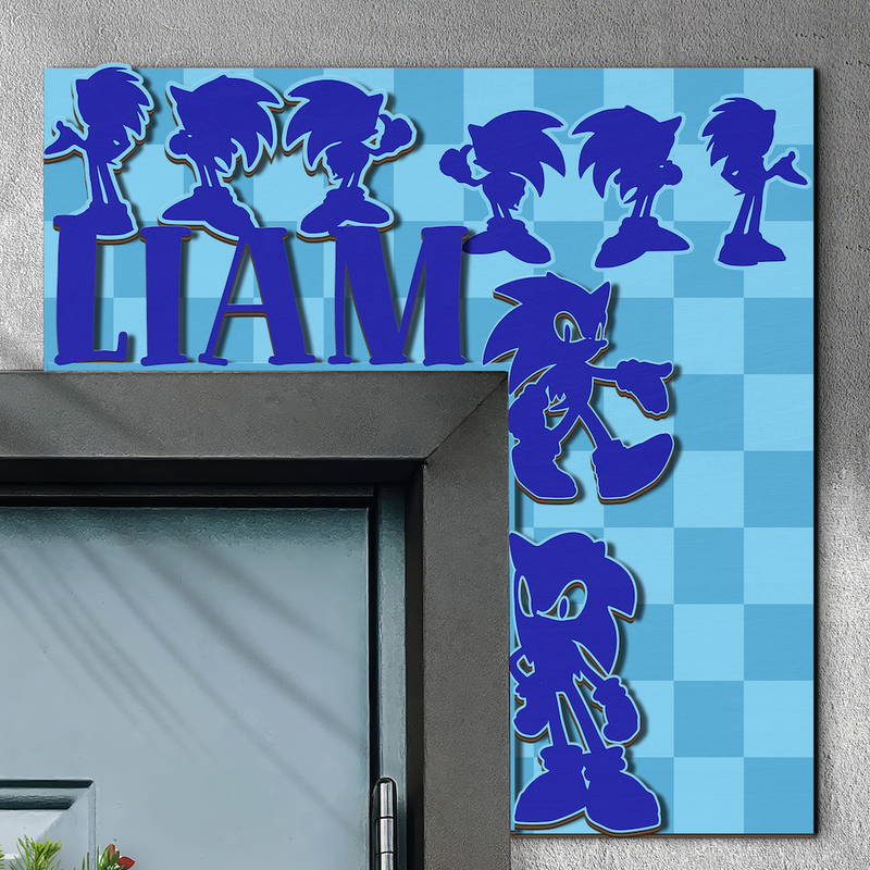 CUSTOM Wooden Door Corner | PERSONALIZED Name Sign | Single/Double Layer | 10” & 15” Sizes | Kids Room Decor | Gotta Go
