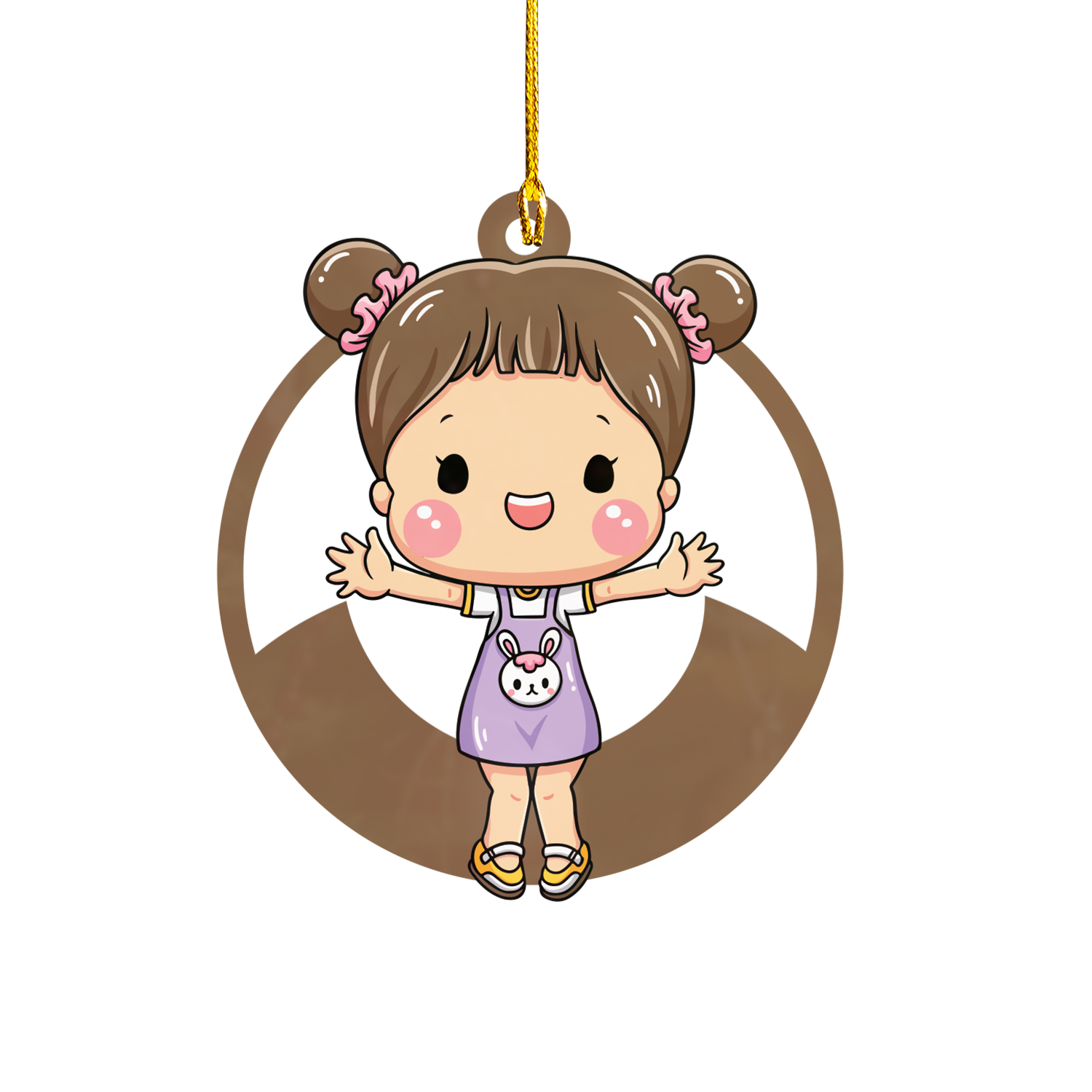 Personalized Xmas Decorations | Custom Acrylic Fun Holiday Christmas Décor | Keepsake Ornaments | Cute Girl