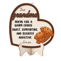 Funny Grandma Warm Cookie wooden sign with sweet family quote