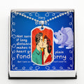 LDR Gift | Long Distance Relationship Gift for Him | Long Distance Love | Cute Funny Gift for Husband or Boyfriend - Fonder or Horny |  Personalized Dog Tag Necklace