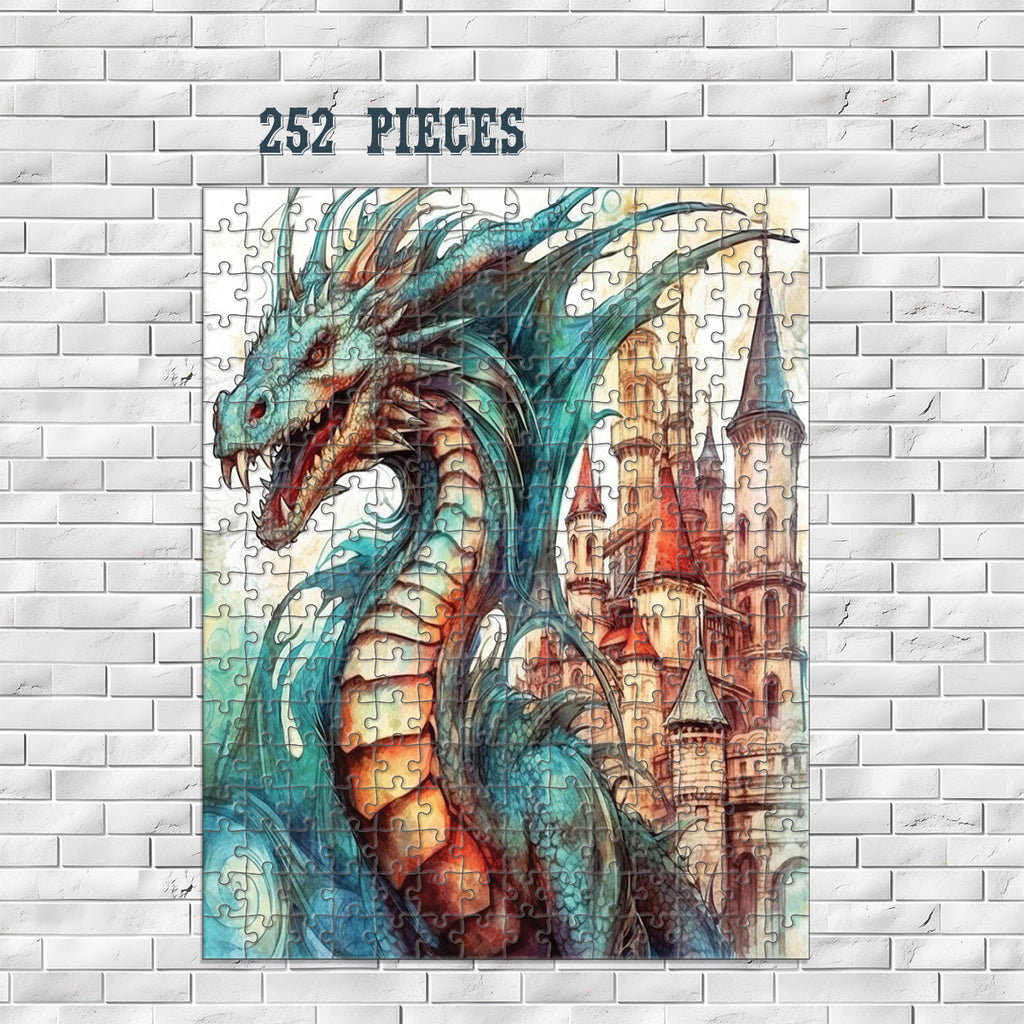 Wooden Jigsaw Puzzle Games for Adults and Teens | Cherished Fun Family time activity for Game nights | Green Dragon