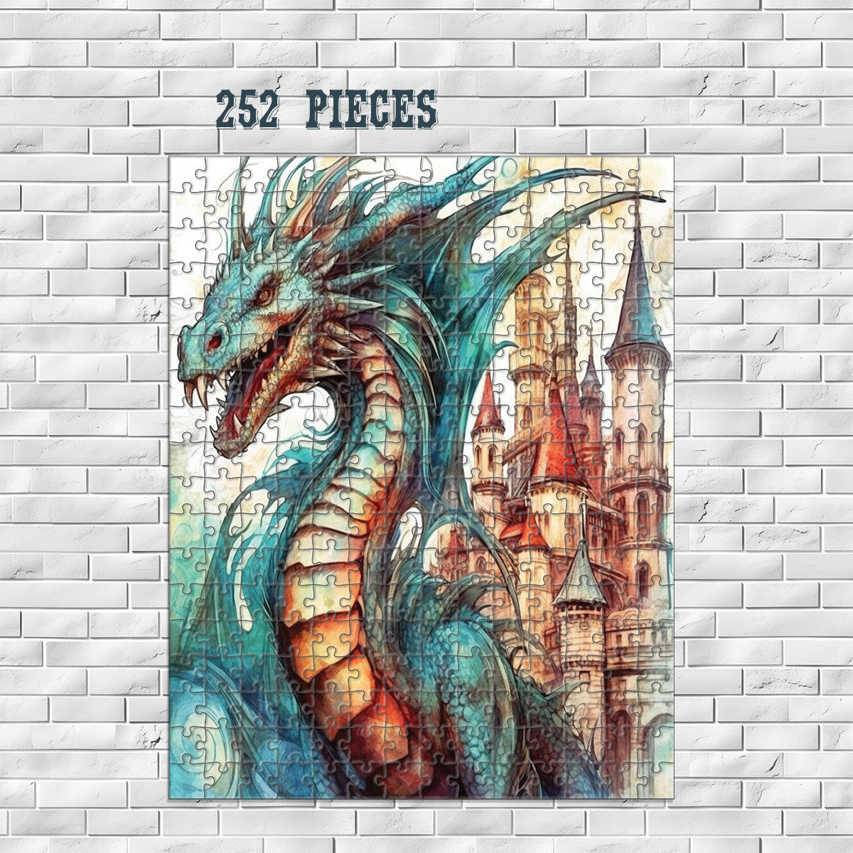 Wooden Jigsaw Puzzle Games for Adults and Teens | Cherished Fun Family time activity for Game nights | Green Dragon