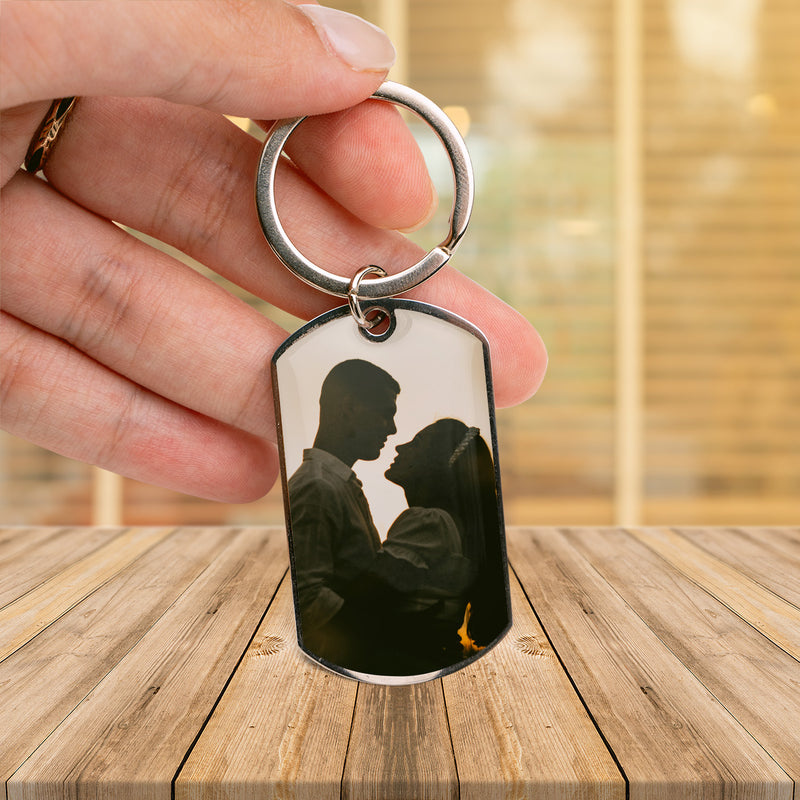 Engraved Stainless Steel Keychain | Perfect Gift for Him for Valentines Day | Durable and Stylish | Guides me Home