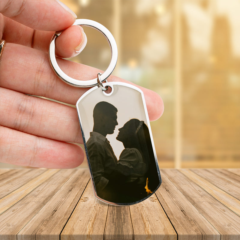 Engraved Stainless Steel Keychain | Perfect Gift for Him for Valentines Day | Durable and Stylish | Guides me Home