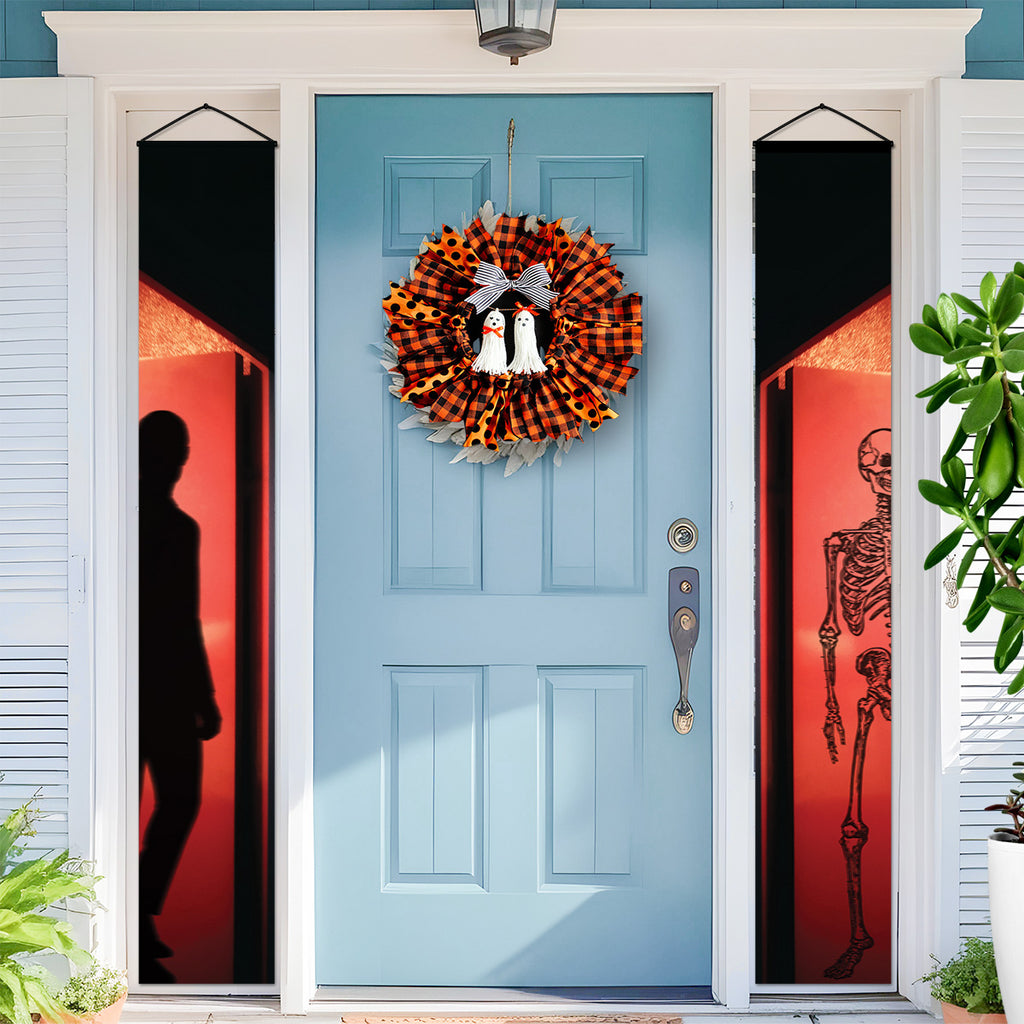 Water-resistant nylon Bloody Shadows Halloween door banners