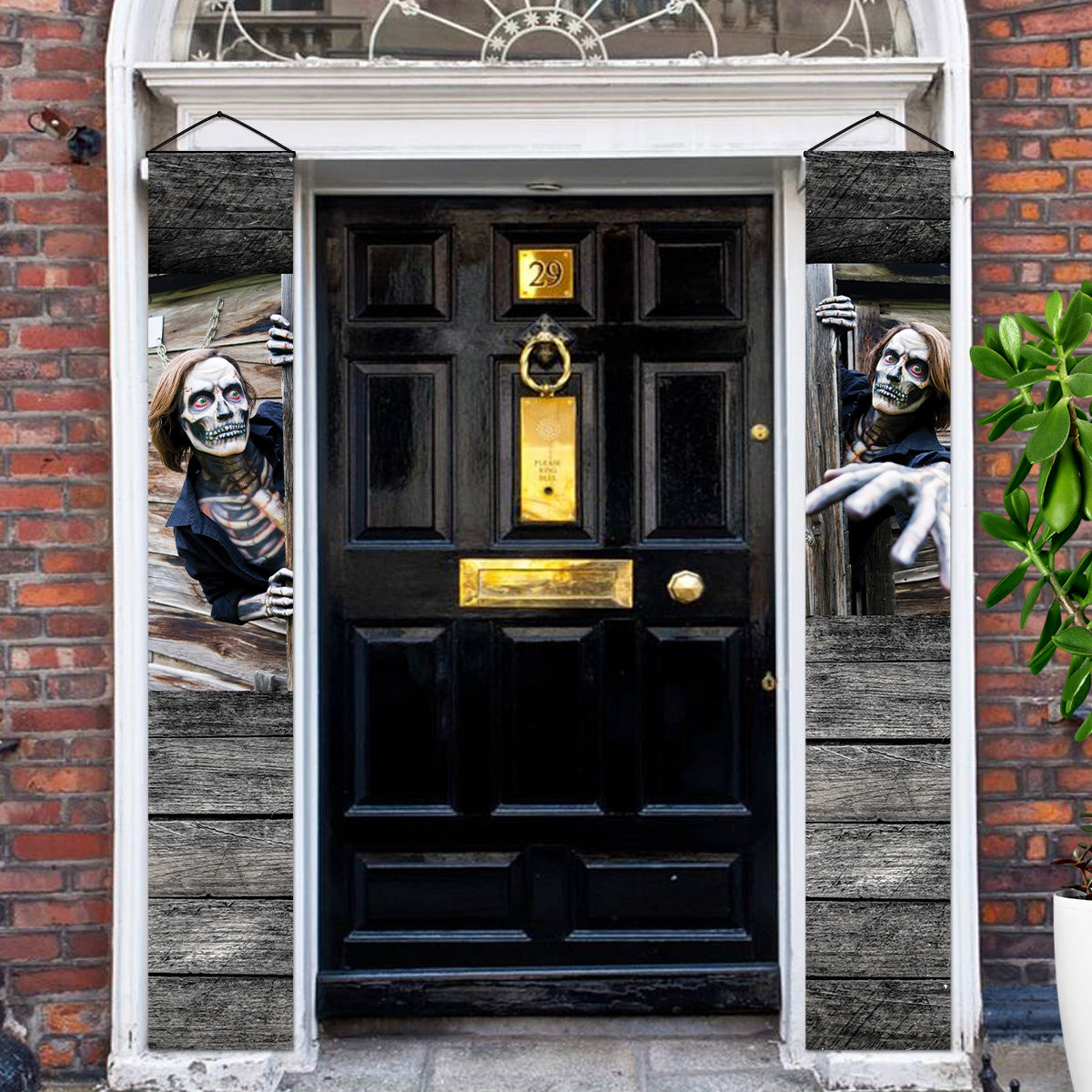 Spooky Door Banners | Chilling Realistic images for Halloween Season | Eerie Door decoration | Creepy Lookout