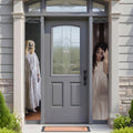 Set of two Women in White creepy ghost Halloween door banners