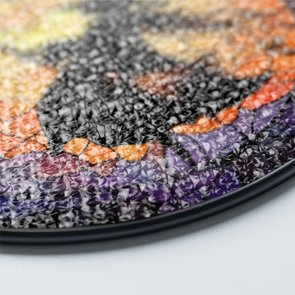 Halloween Stained Glass Suncatcher Collection | Decorative Window Hanging | Multiple Sizes | Holiday Decor Accents | Broomstick Witch