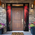 Set of two Crimson Woods skeleton Halloween door banners