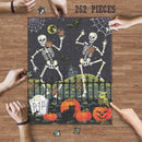 Rectangle Puzzles for All Ages – High-Quality, Durable, and Fun Jigsaw with Precision Laser-Cut Pieces | Halloween Night Skeleton Dance